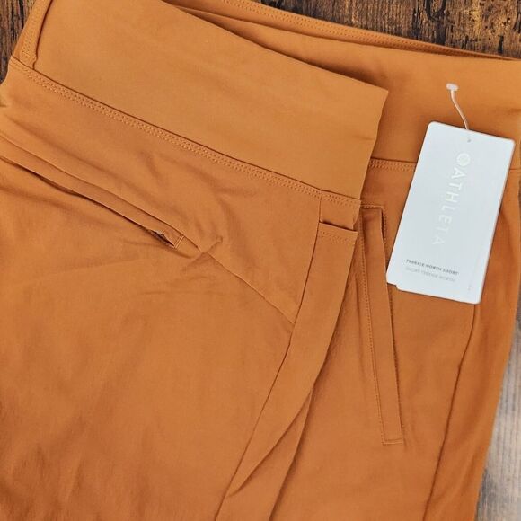 Athleta Pants - Athleta Womens 26 Orange Semi Fitted Lightweight Stretch Trekkie North Short NWT
